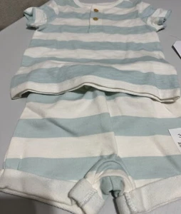 little co Boy 2 Piece Short Set Size 3 M New - Picture 1 of 5