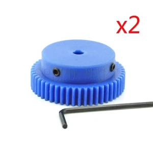 2 piezas 1 módulo de nailon engranaje de pista 48 dientes diámetro 20 mm rueda de engranaje de motor con escalones - Imagen 1 de 5
