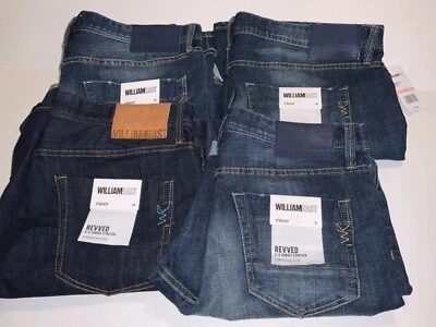 WilliamRast "desgastado y desteñido" o NO - Pantalones cortos para hombre (estera elástica de mezclilla azul. Foto 1 de 4