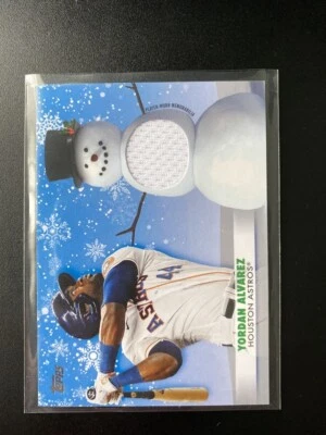 2021 Topps Walmart Holiday Relics #WRCYA Yordan Alvarez Astros - Image 1 of 2