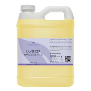 Lavender massage oil bulk non-gmo 32 oz deep tissue rub spa argan jojoba quart - Picture 1 of 1