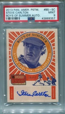 Panini American Pastime Signature 2013 autografiado Steve Carlton PSA 9 AUTO Foto 1 de 2