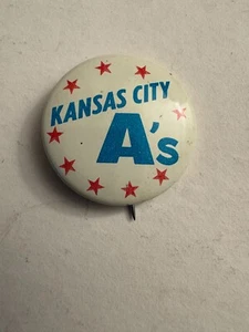 Vintage 1964 Guys Potato Chips Baseball Pin KANSAS CITY A'S Very Good Condition - Picture 1 of 2