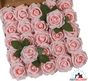 100 Pcs Large 6CM Artificial Flowers Foam Rose Heads Wedding Party Decor Bouquet - Picture 1 of 21