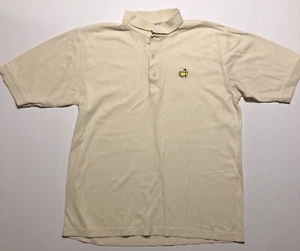 Mens Augusta National Golf Shop  White 60's Two Ply Mercerized Polo Shirt Medium - Picture 1 of 10
