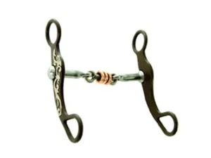 formay antique brn floral dog bone bit  176741br,western horse tack - Picture 1 of 9