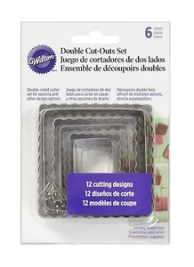 WILTON DOUBLE CUT-OUTS SQUARE SET - 6 PIECE - Picture 1 of 2
