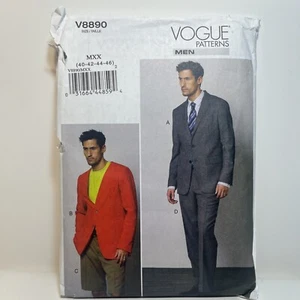 Vogue Sewing Pattern V8890 Mens Size 40-46 Suit Jacket, Shorts and Pants Uncut - Picture 1 of 4