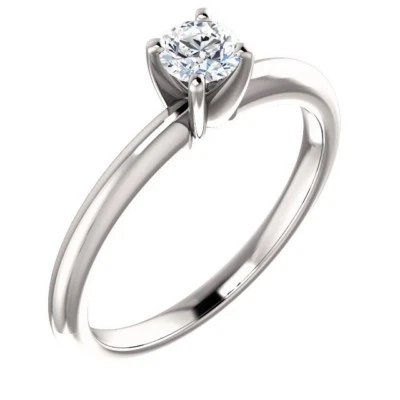 0.25 Carat G VS2 Ideal Cut Diamond Solitaire Ring in 14K Gold - Image 1 of 3