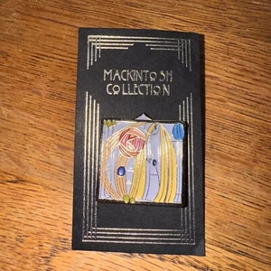 CHARLES RENNIE MACKINTOSH ROSE Pin Badge - New on card - Picture 1 of 2