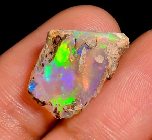 Opale secco grezzo 3,50 carati naturale etiope Welo opale grezzo opale di fuoco pietra preziosa - Foto 1 di 4