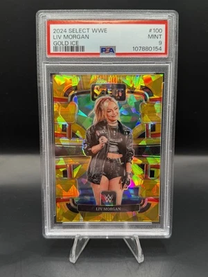 2024 Select WWE Liv Morgan Gold Ice Prizm/10 PSA 9 #100 primera impresión Foto 1 de 2