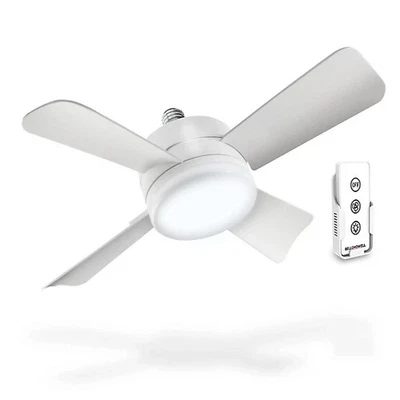 Bell + howell 15.75 in Socket Ceiling Fan with LED Light - White (8563)