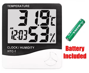 Digitaluhr LCD Innen Thermometer Hygrometer Luftfeuchtigkeit Messgerät Monitor Sensor UK - Bild 1 von 9