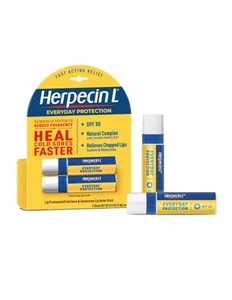 Herpecin L Lip Balm Stick with SPF30 and Lysine; Protects & Treats Cold Sores... - Picture 1 of 9