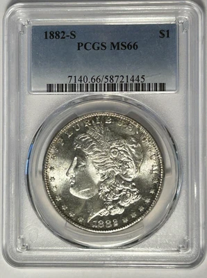 1882 S  MORGAN DOLLAR PCGS MS 66 - Image 1 of 4