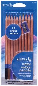 Reeves - 10 Watercolour Pencils and Sharpener - Picture 1 of 1
