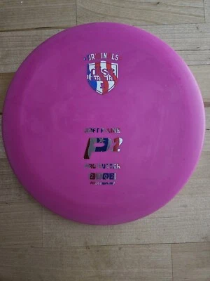 Used Discmania Soft P-Line P2 Originals Run Pink 173g OLD INNOVA small rim ding - Image 1 of 4