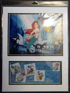 ART OF DISNEY LITTLE MERMAID ARIEL, FLOUNDER & SEBASTIAN FIRST DAY ISSUE PHOTO - Picture 1 of 4