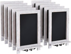 Canterbury 10 Pack Tabletop Magnetic Chalkboards - Whitewashed Finish - 9.5" X 1