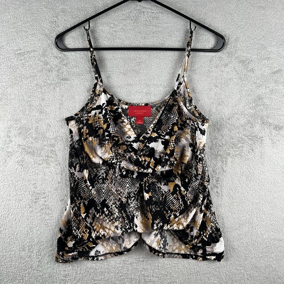 Top para mujer Jennifer Lopez talla XS estampado de serpiente sin mangas Foto 1 de 4