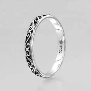 Stackable Celtic Band Ring - 925 Sterling Silver Stacking Jewelry Size 4-15 - Picture 1 of 5
