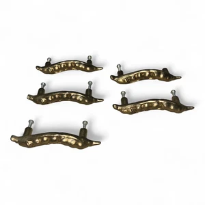 5 Bronze Pea in a Pod Vintage Cabinet Handles Collectible 3" Center - Picture 1 of 3