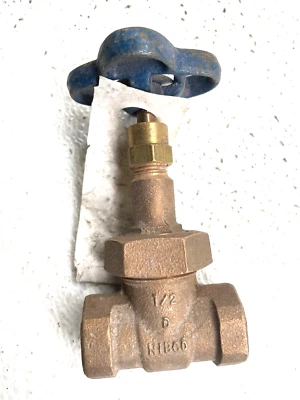 NIBCO T134 Bronze Gate Valve 1/2" NPT Thread Ends 150 psi SWP / 300 psi WOG - Image 1 of 4