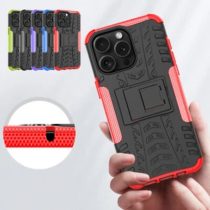 Military Armor Kickstand Rugged Back Case Cover For iPhone 15 14 13 12 11 X 8 7 - Picture 1 of 32