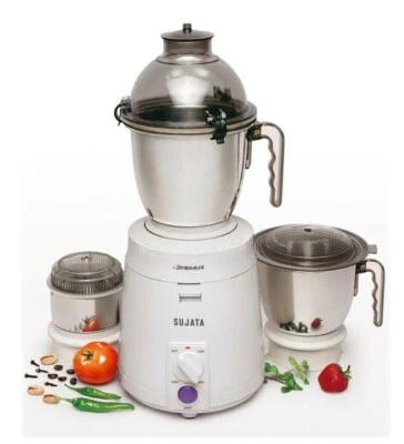 Sujata Dynamix 900W Heavy Duty Mixer Grinder with 3 Jars, 220V - Image 1 of 4
