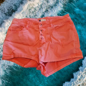 ROXY WOMENS SIZE 29" RISE 9" PINK COTTON TROPICAL THINGS SHORTS BUTTON FLY - Picture 1 of 9