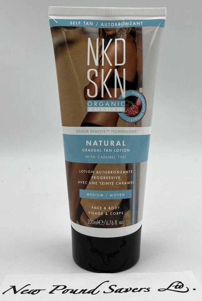 NKD SKN natürliche schrittweise braune Lotion mit Karamellfarbe mittlerer Granatapfelextrakt