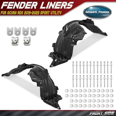 Forros interiores de guardabarros delanteros PE con espuma aislante para Acura RDX 2019-2023 2 piezas Foto 1 de 4