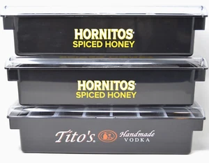 Lot of 3 Titos Vodka Condiment Tray Bar Caddy 6 Compartments Garnish Station NEW - Picture 1 of 2