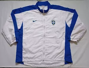 Chaqueta Rompevientos De Colección 1998 Selección Nacional de Fútbol Brasil Calentamiento Nike Talla XL - Imagen 1 de 7