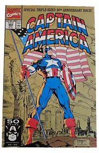 Captain America #383 Giant Triple size 1991 Marvel 50th Anniversary Jim Lee - Picture 1 of 10