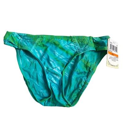 Lucky Brand bikini bottom swim Small blue green tie dye lace hipster swimsuit - Image 1 of 3