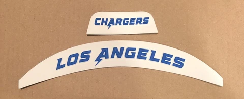 LA Chargers Flex 3D  Bumper Front And Rear Riddell Helmet Cover