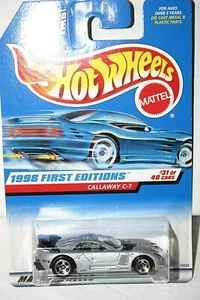 Hot Wheels 1998 primeras ediciones Callaway C-7 plateado - Imagen 1 de 4