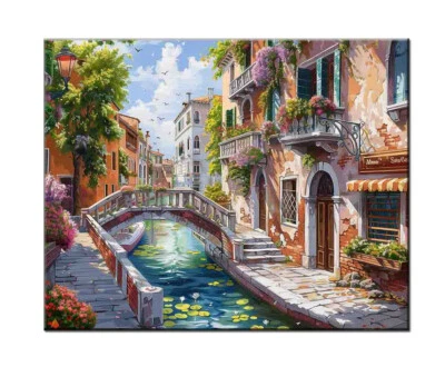 Impresión de arte de pared de edificios coloridos de Venecia, impresiones artísticas de Venecia, regalo para amantes de los viajes Foto 1 de 4