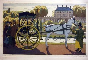 Maurice Taquoy "La Rencontre"  Original Etching in Colors - Picture 1 of 4