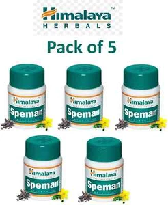 Himalaya Speman 5 Pack (300 Tabs) – Men’s Herbal Health & Fertility Support - Picture 1 of 5