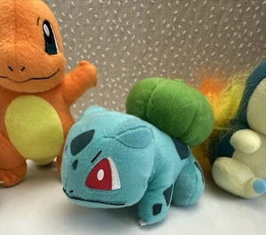 Lot Of 5 Tomy Pokemon 8in Plushes Charmander Bulbasaur Totodile Mew Cyndaquil - Picture 1 of 11