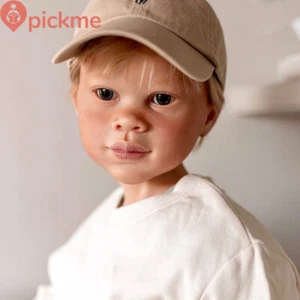 Kit de muñeca renacida inacabada de 46 pulgadas hágalo usted mismo molde pintado Minnie muñeca de pelo corto dorado - Imagen 1 de 3