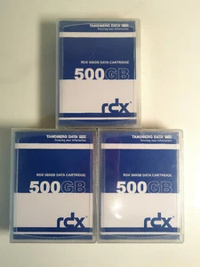 Tandberg Data 500Gb Removable Data Cartridge Brand New Sealed LOT of 3 - Picture 1 of 1