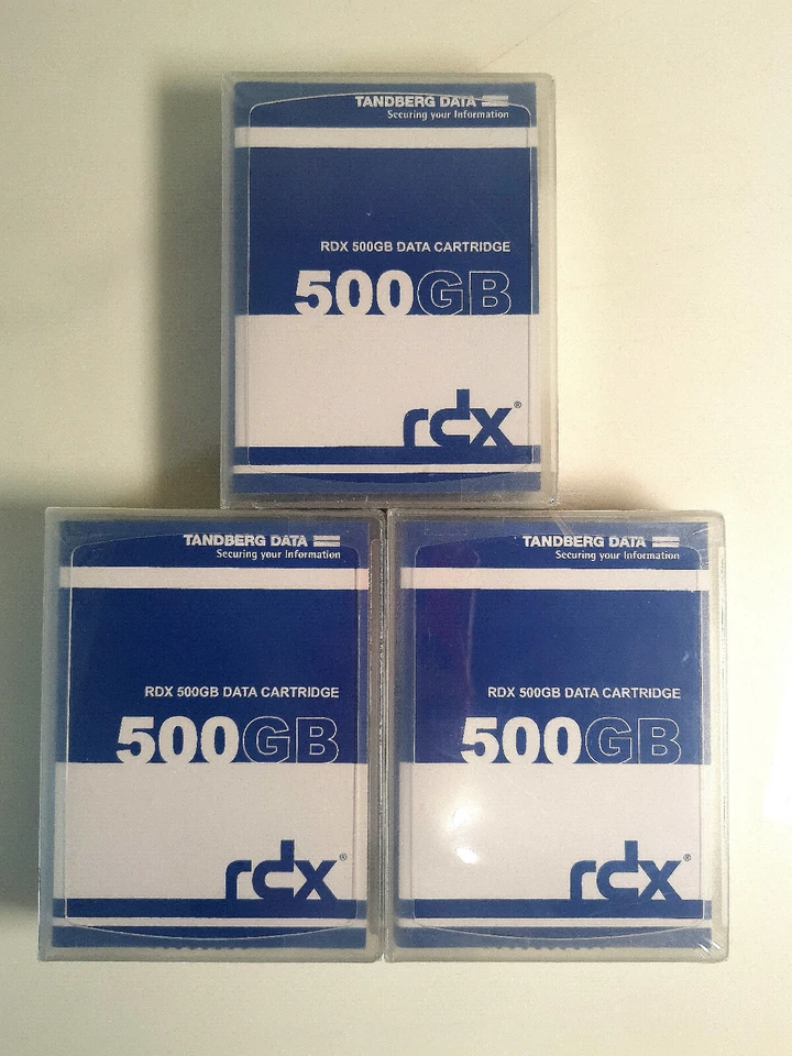 Tandberg Data 500Gb Removable Data Cartridge Brand New Sealed LOT of 3 - Image 1 of 1