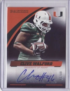 2015 Panini Collegiate Miami Autograph Black Clive Walford 08/10 Auto - Flat S/H - Picture 1 of 1