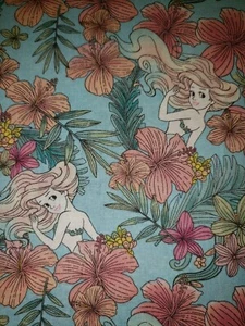 100% Cotton Disney Princesses Ariel Floral Springs Creative Fabric 1/4 Yard - Picture 1 of 2