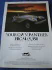 Panther Car Company Ltd Poster Advert Ready Frame A4 Size File N