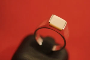 Ring Silver 925 Mother of Pearl 5.1g - Picture 1 of 5